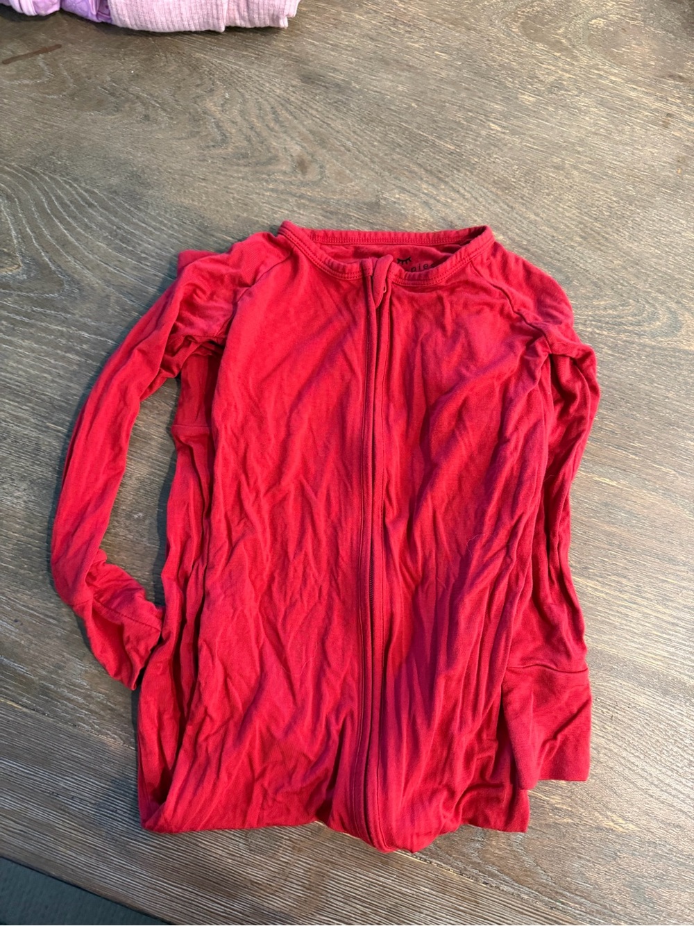 Little Sleepies Red Zippy 2T EUC